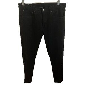 Levi’s 512 Jeans 34 / 36 Black Premium Tapered Stretch Zip Minimalist 5 Pocket